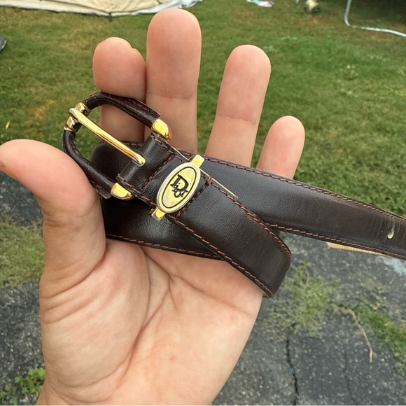 Dior Brown Leather Belt Small - Picture 1 of 5